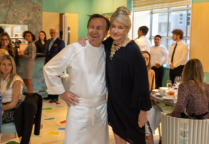 Brunch at the Blue Box Café hosted by Daniel Boulud and Martha Stewart
